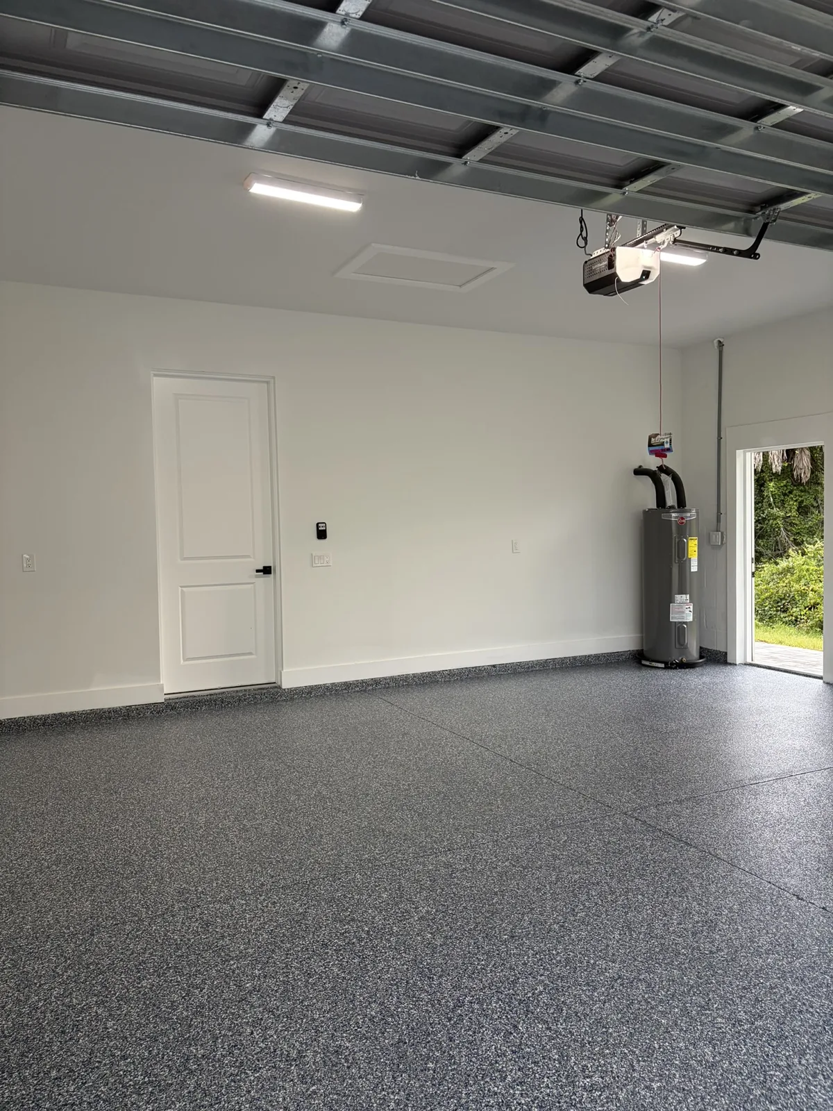 Wide angle view of finished floor