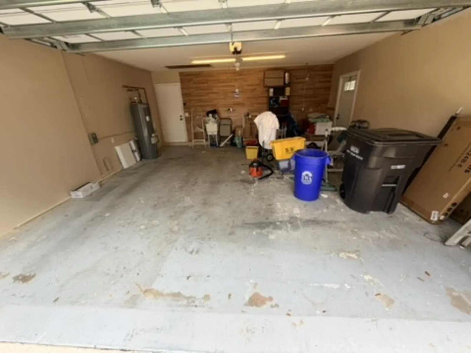 Garage floor before epoxy installation