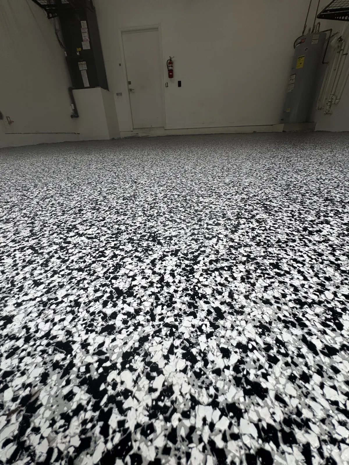 Finished flake epoxy garage floor